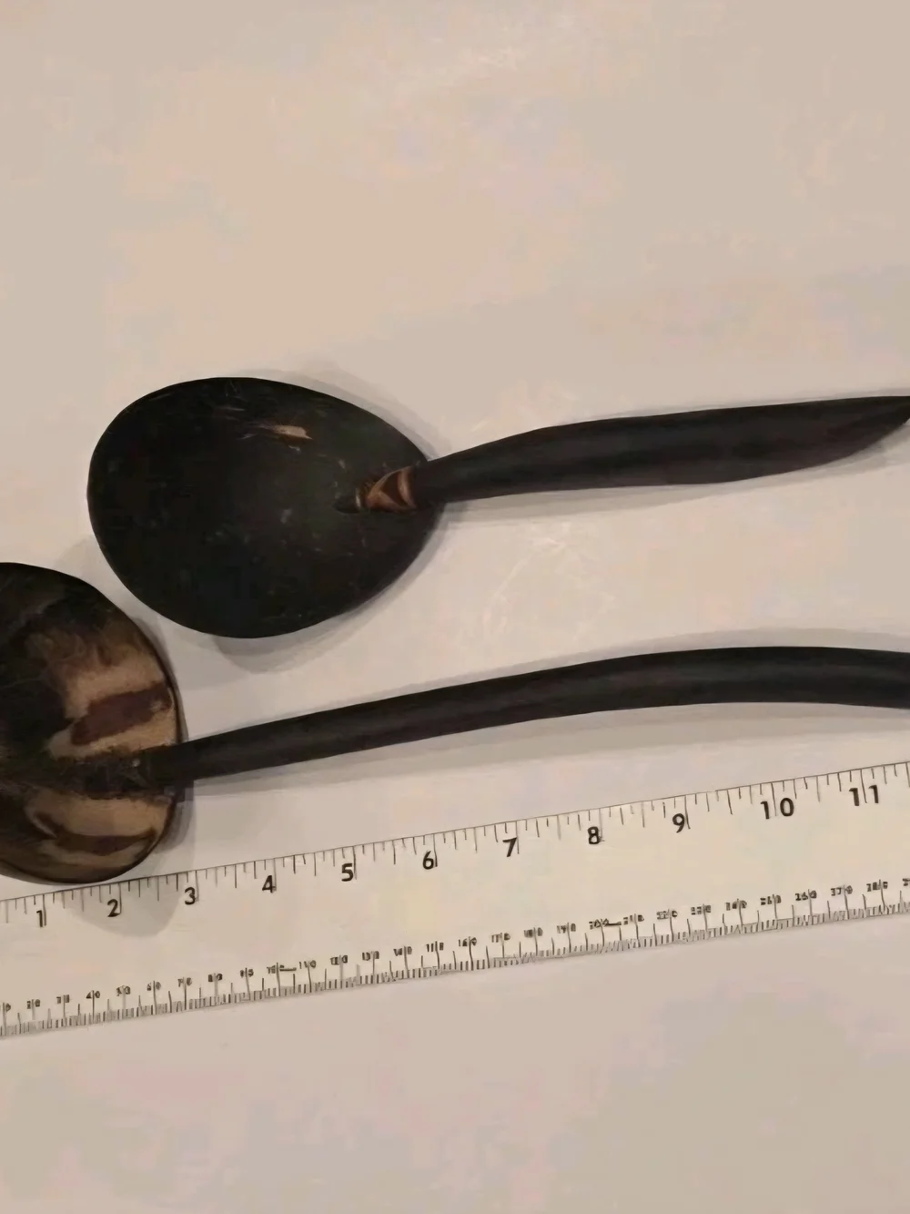 Coconut Serving Spoons Rustic Primitive Set Of Two
